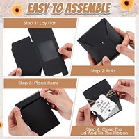 ReliThick - Caja de Regalo para 100 Velas Cúbicas, Empaque Transparente, Velas de 4-10 oz, 50 Etiquetas de Papel de Agradecimiento, Cuerda de Cáñamo, para Bodas/Bebés