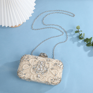 Designer Elegant Banquet <strong>Bag</strong> Pure <strong>White</strong> Diamond Luxury Handbags for Women Fashion Style for Wedding Party <strong>Evening</strong> Dress <strong>Bag</strong> - Product Image 4