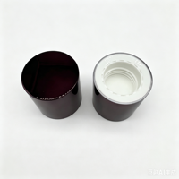 Tapa de rosca de plástico antiderrame personalizada de 24 mm, tapa de doble hélice de ABS para envasado de esencias cosméticas y polvo de carbón