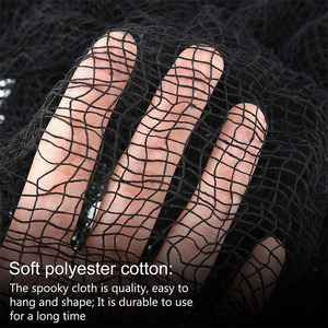 Tela Espeluznante Negra y Blanca para Halloween, 30 x 72 Pulgadas, Gasa Terrorífica, Decoración Perfecta para el Hogar y Fiestas - Product Image 4