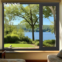 Ventana Abatible de Aluminio SAYYAS GR75-OW de Alta Resistencia y Ventilación para Exteriores de Edificios