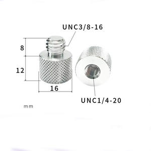Vis de caméra 1/4 3/8, vis de conversion 1/4 M5 M8 M10, adaptateur de tête de trépied, vis de support de diffusion en direct, fabrication chinoise, non usinée par CNC - Product Image 6