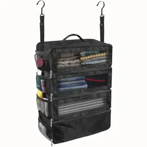 Suitcase Organizer High-capacity Travel Luggage Organizer Hanging Shelve Packing Cube Closet <b>Collapsible</b> Hanging <b>Storage</b> Bags - Product Image 4