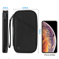 Portefeuille de voyage personnalisé avec logo, étanche, pour passeport, téléphone portable, blocage RFID, porte-cartes, porte-monnaie, sac de voyage pour femme et homme