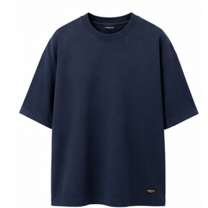 T-shirt personnalisé surdimensionné 100 % coton avec logo frontal, poids lourd 200 GSM, col rond uni, manches courtes, décontracté, streetwear, ODM pour hommes et femmes - Product Image 1