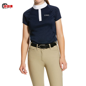 Custom Kids Equestrian Clothing Training Polo Performance Shirts Horse Riding <strong>Base</strong> <strong>Layer</strong> Children's <strong>Short</strong> <strong>Sleeve</strong> - Product Image 5