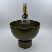 Seau à glace pour champagne Magnum en acrylique blanc de couleur dorée, taille XL