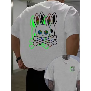 เสื้อยืดฮิปฮอปทรงบ็อกซี่พิมพ์ลายกราฟิกแบบหนาพิเศษ 1 ตัว เสื้อยืดคอตตอนเปล่าคุณภาพสูงสั่งทำได้ สตรีทแวร์โอเวอร์ไซส์แบบวินเทจ - Product Image 4