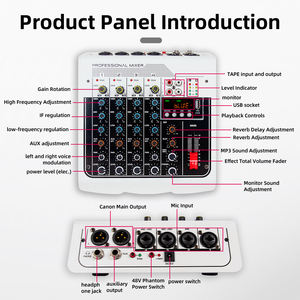 MIX400 Controlador <span class=keywords><strong>de</strong></span> DJ <span class=keywords><strong>de</strong></span> <span class=keywords><strong>6</strong></span> <span class=keywords><strong>canales</strong></span> Mezclador <span class=keywords><strong>de</strong></span> <span class=keywords><strong>sonido</strong></span> Grabación USB Computadora Retardo Repaeat Efecto Audio <span class=keywords><strong>Tarjeta</strong></span> <span class=keywords><strong>de</strong></span> <span class=keywords><strong>sonido</strong></span> y mezclador - Product Image 6