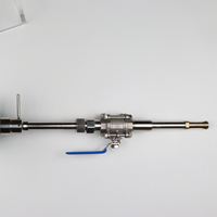 Débitmètre massique thermique numérique RS485 haute température, capteur personnalisable en acier inoxydable pour l'eau et l'huile, type à insertion