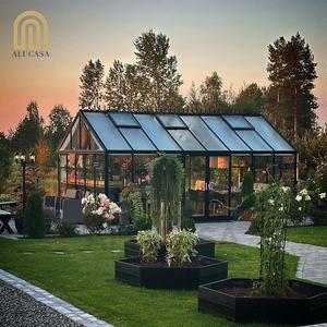 Alucasa Custom 10 x12 12X20 Free Standing Low-E Glass House 4 Season Solarium Veranda Sunrooms in alluminio - Product Image 6