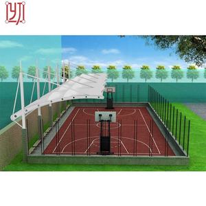 โครงสร้างหลังคาผ้าใบเหล็กสำหรับสนามบาสเกตบอล - Product Image 1