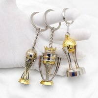 Mini trophée de football de la ligue de championnat de football, souvenir, breloques pour sac, décoration, pendentif, porte-clés en métal pour cadeaux