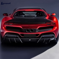 Kit de carrosserie diffuseur arrière en fibre de carbone sèche de haute qualité 3K style SN modifié pour Ferrari 296, kit de turbulences aériennes très populaire