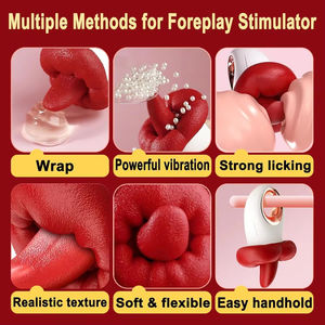 Kovida - Stimulateur de Clitoris et de Mamelon pour Femme - Masseur à Ventouse - Vibrateur à Ventouse Rose - Grande Bouche - Langue Artificielle - Vibrateur - Jouets Sexuels - Product Image 2