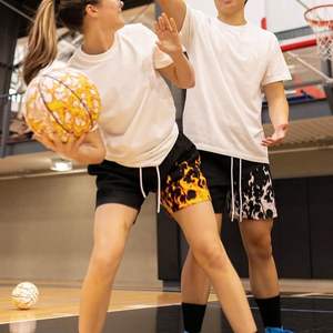 Pantalones Cortos Deportivos Personalizados para Hombre, con Estampado Gráfico de Baloncesto, Secado Rápido, Cintura con Cordón, Sublimación - Product Image 5