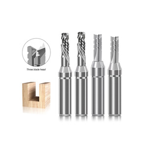 Vástago de <span class=keywords><strong>1</strong></span>/2 pulgadas TCT Mortising Up-Cut Spiral Solid Carbide CNC <span class=keywords><strong>Router</strong></span> Bits tres cuchillas 2 Cabezal de flauta para recortar y grabar - Product Image 1