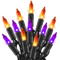 50 Stück Mini-Halloween-Lichterketten, LED-Lichter für Innenräume, Baumgirlande für Halloween-Party
