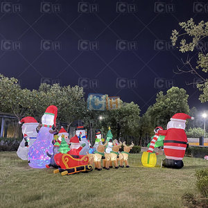 Usine OEM Lumières LED Père Noël Gonflable de Noël pour Pelouse Extérieur Décoration de Noël - Product Image 3