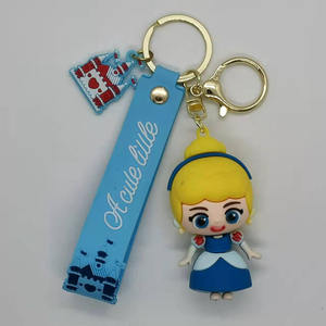 Cartoon Eis und Schnee Elsa Prinzessin Serie Schlüsselanhänger Niedliche Meerjungfrau Prinzessin Schmuck Großhandel - Product Image 2