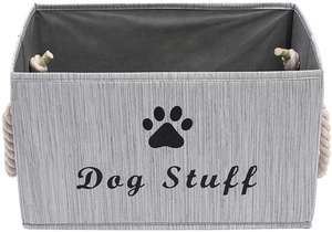 Oyuncaklar saklama kutusu kumaş eşya kutuları organizatör pamuk halat kolu, katlanabilir küp sepet konteyner kutusu köpek - Product Image 6
