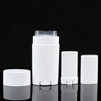 Échantillon gratuit 15g 75g contenant de bâton de déodorant vide en plastique blanc pp torsadé, emballage de bouteilles de bâton anti-transpirant
