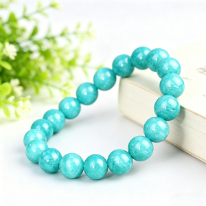 Bracelet en calcédoine de roche Shi Ying, bijoux en cristal, bracelet simple pour couples, cadeaux de mode ethnique. - Product Image 2
