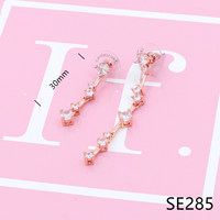 SJS89-DA Boucles d'oreilles à clous pour femmes, design imprimé abstrait artistique coloré, tendance