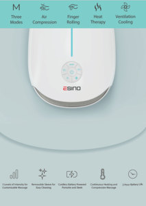 Массажер для рук с глубокими тканями, шиацу, разминание + нагрев, регулируемая интенсивность, перезаряжаемый - Product Image 4