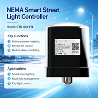 CTN501FH Contrôleur NEMA d'éclairage intelligent hybride LoRaMesh PLC industriel avec surveillance de la pénétration et de la fuite, GPS, Glonass, Galileo