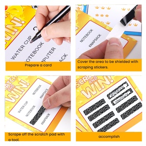Tùy chỉnh 8*40mm an ninh ngựa vằn Scratch Off Sticker CuộN nạp tiền phiếu giảm giá Tiền Thưởng thẻ tin nhắn mật khẩu Bìa phim Scratch-off nhãn - Product Image 4