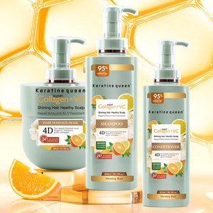 Juego de champú y acondicionador transparente a base de hierbas con biotina para <span class=keywords><strong>el</strong></span> crecimiento del cabello, tratamiento anticaída de color naranja orgánico OEM de etiqueta privada - Product Image 6