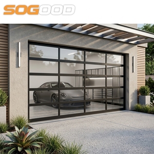<span class=keywords><strong>Porte</strong></span> de <span class=keywords><strong>garage</strong></span> <span class=keywords><strong>sectionnelle</strong></span> moderne en verre à vue complète 16x7, portes de <span class=keywords><strong>garage</strong></span> pliantes coulissantes simples avec <span class=keywords><strong>portillon</strong></span> piétonnier - Product Image 3