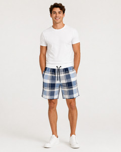 <span class=keywords><strong>Pantaloncini</strong></span> Casual da <span class=keywords><strong>Uomo</strong></span> Personalizzati <span class=keywords><strong>Taglie</strong></span> <span class=keywords><strong>Forti</strong></span>, in Tela a Quadri Color Kaki, Vita Media, Resistenti all'Acqua, per Sport e Jogging, con Chiusura a Coulisse - Product Image 2