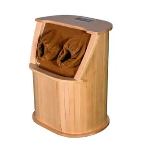 Ayak kızılötesi yarım vücut Sauna Hemlock ahşap Sauna odası ayak banyosu Modern Shenzhen kızılötesi ısıtma katı ev kırmızı sedir için 280W