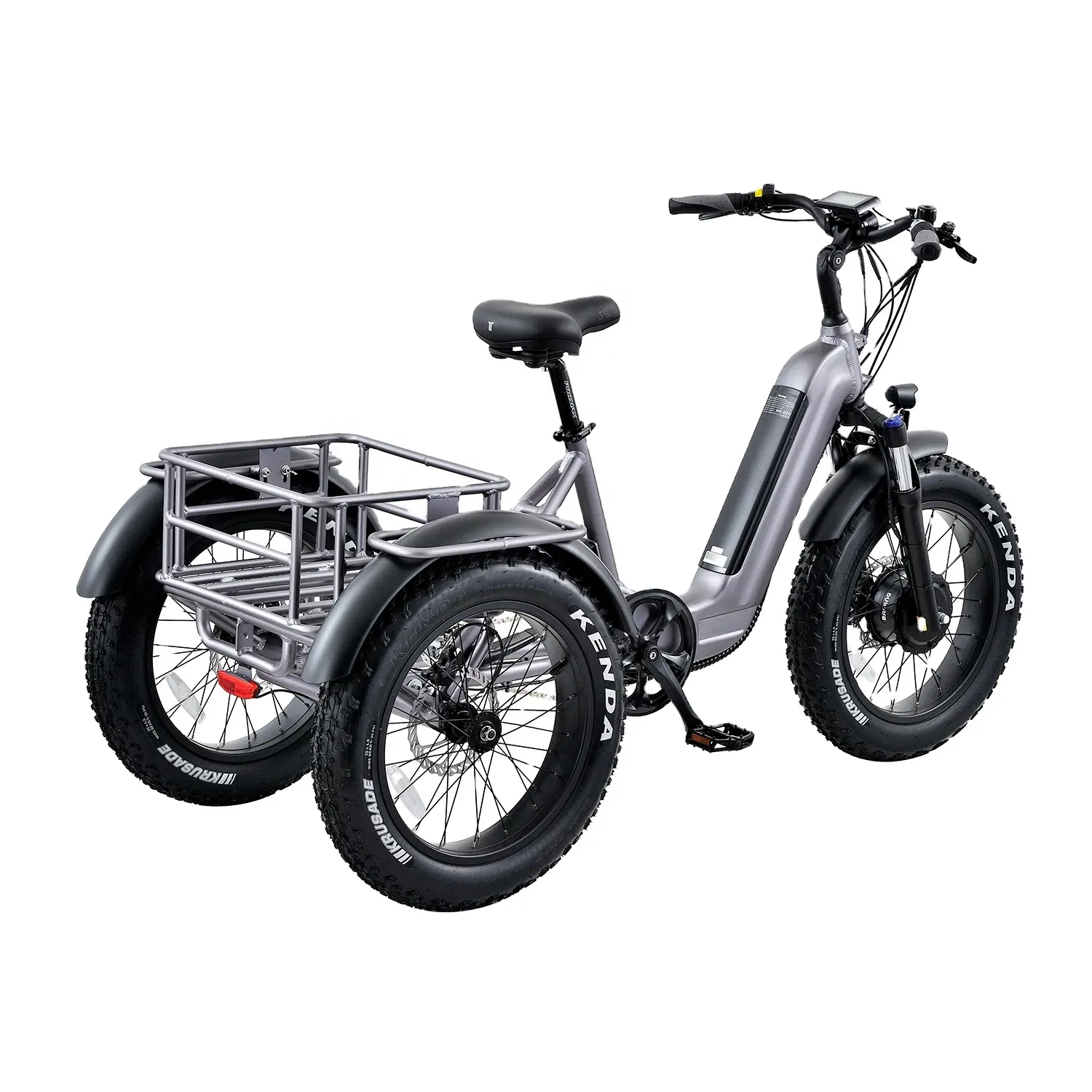 3-колесный Электрический Грузовой Велосипед, трехколесный велосипед, 48 В, 500 Вт, литиевая батарея, алюминиевый сплав, 7-скоростной контроллер, 48 В, 11,6 А/ч