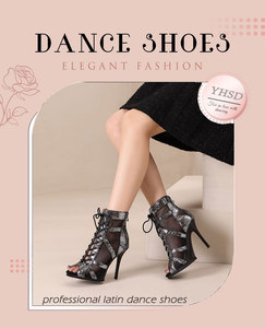 Chaussures de danse sexy à plateforme pour femmes, escarpins latins pour dames, chaussures de danse de salon, <span class=keywords><strong>salsa</strong></span>, jazz, pole dance, soirée, <span class=keywords><strong>bottines</strong></span> à lacets pour l'extérieur - Product Image 3