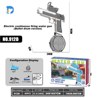 Pistolet à eau électrique à grande vitesse 912D pour enfants Jouet d'été électronique manuel pour garçons (version Bullet Drum)