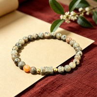 Bracelet élastique en perles de pierre naturelle flamme de 6 mm, géométrique rectangulaire, en pierres précieuses, pour hommes et femmes, vente en gros