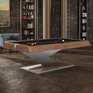 <span class=keywords><strong>Table</strong></span> de <span class=keywords><strong>billard</strong></span> personnalisée de haute qualité en bois massif de 7 pieds et 9 pieds avec ardoises noires et poches en cuir pour un usage domestique - Product Image 2