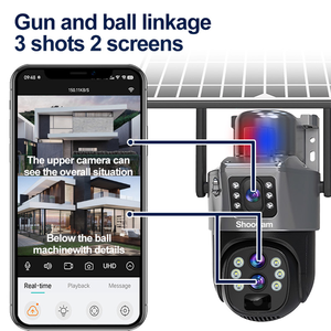 Wholesale 8MP 4g Three <strong>Lens</strong> 10x Zoom Outdoor Solar Camera Waterproof Ip66 <strong>Pir</strong> CMOS Automatic Tracking Ptz Solar Cctv Camera - Product Image 6