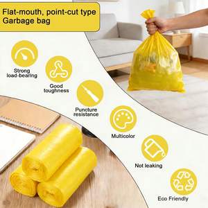 Huamaohengchun - Paquete de 22 Bolsas de Basura con Asas Laterales, sin Perfume, Negras y Amarillas, de LDPE, para Baño, Cocina, Dormitorio, Sala de Estar - Product Image 5