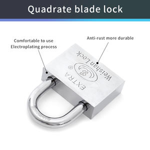 רב גודל מפעל מותאם אישית מרובע נגד חלודה מנעול אור צבע מוצק דק מפתח מנעול עמיד למים - Product Image 4