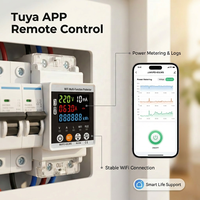 Disjoncteur intelligent WiFi TUYA automatique 220VAC 63A monophasé avec réenclenchement, protection contre les surtensions, les surintensités et les fuites de courant