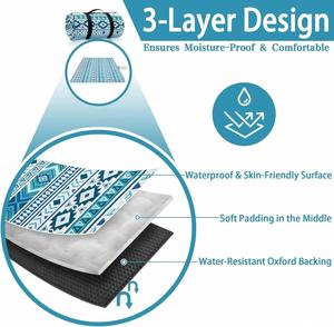 Picnic Extra <b>Large</b> Sand Proof and Waterproof Custom Portable Beach <b>Mat</b> Outdoor Blanket Rug for Camping Travel - Product Image 2