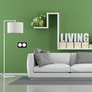 Pannello a parete in vetro nero, 2 interruttori, design elegante; ideale per controllare l'illuminazione e la decorazione della casa. - Product Image 2