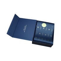 Boîte magnétique d'emballage de cadeau cosmétique avec logo en feuille d'or personnalisé de luxe avec papier de soie personnalisé et papier déchiqueté pour ensemble de soins de la peau