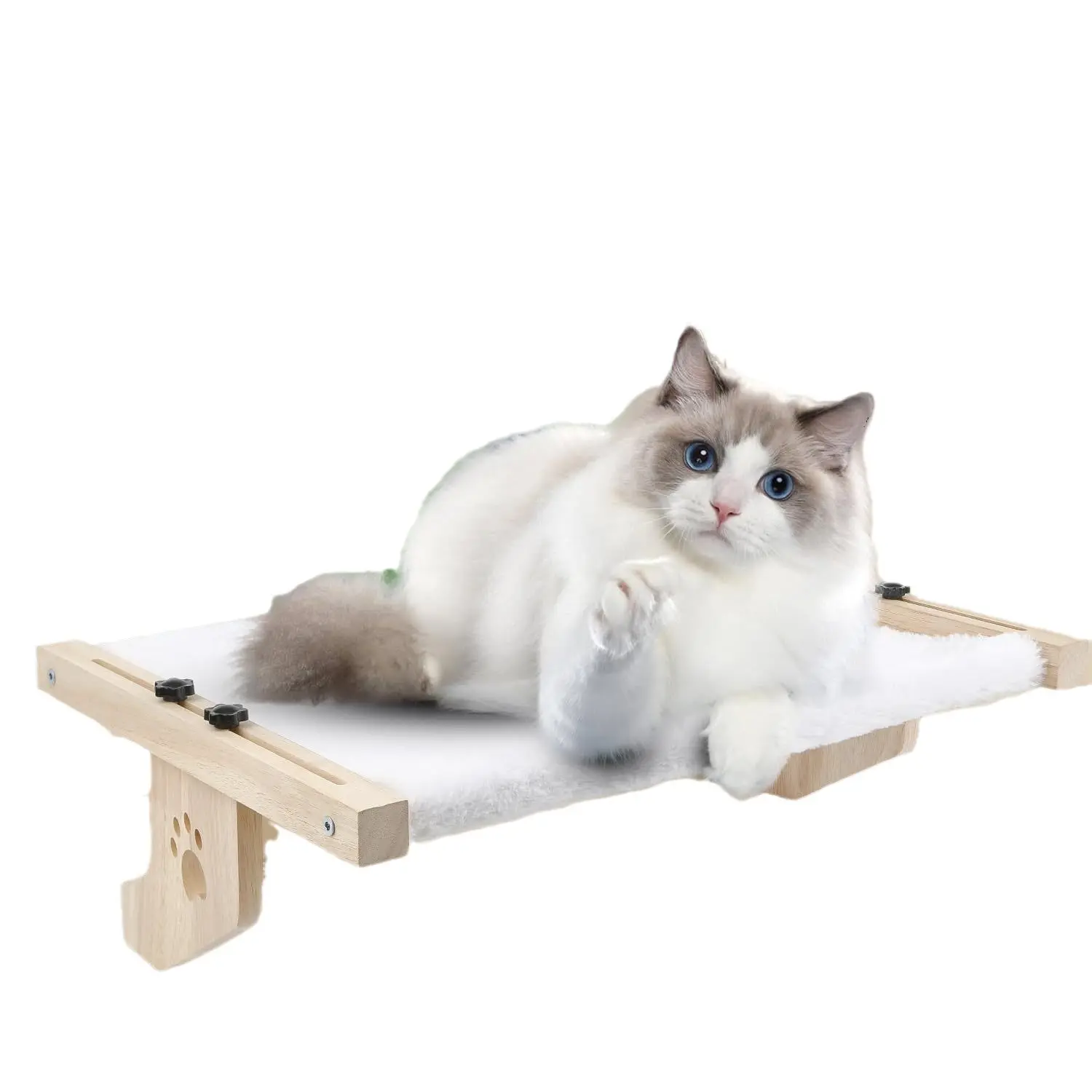 Posatoio per gatti, amaca per gatti, facile da regolare e assemblare, sedile per davanzale, comodino, cassetto e armadietto