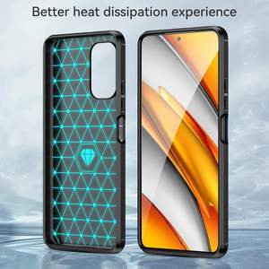 Funda para Poco F3 5G Redmi K40 Pro Plus K40 Pro K40, diseño de fibra de carbono TPU delgada, protección anticaída - Product Image 6