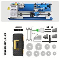 Mini tour CNC WM210V 900W horizontal à vitesse variable, moteur sans balais, pour usage domestique, en métal, automatique, haute précision, 4 stations, résistant à l'usure